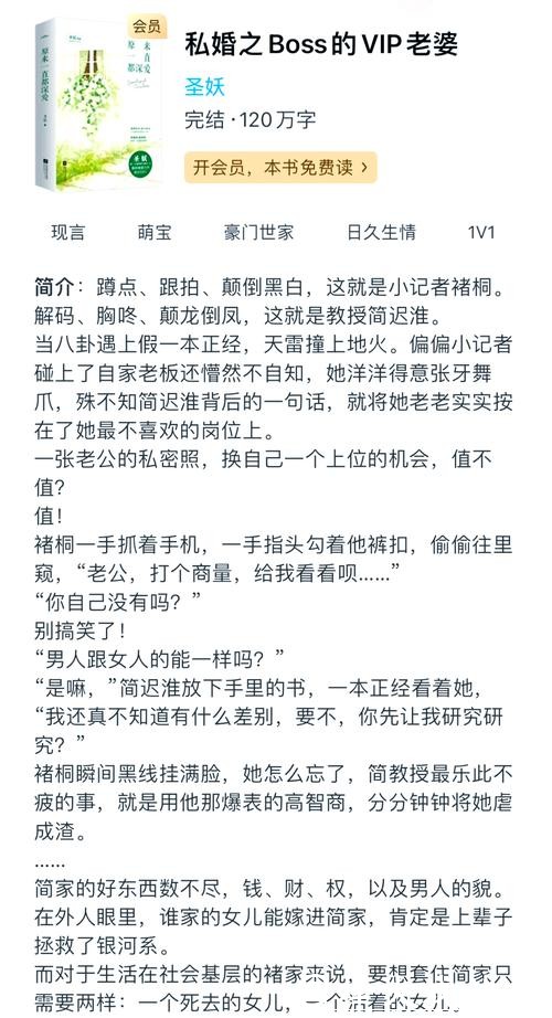 少女心爆棚的总裁豪门热门爽文，一口气追完超过瘾！